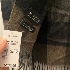 Jos. A. Bank Cashmere Scarf - Black and Brown